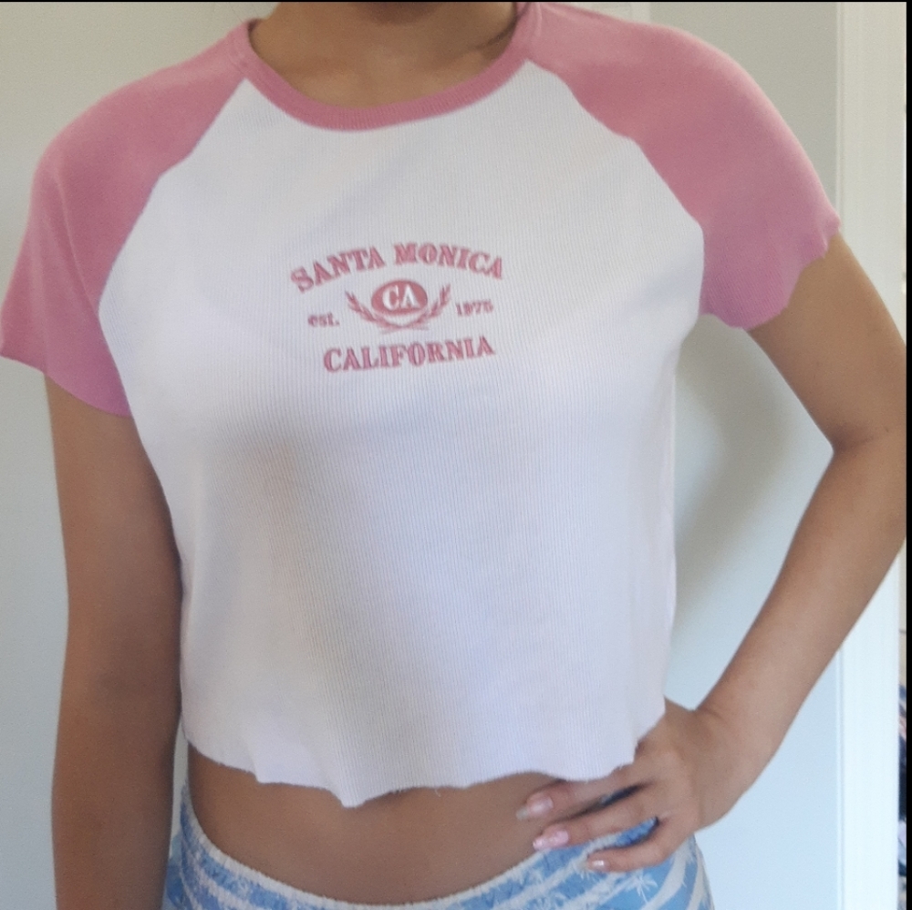 Garage Santa Monica pink tee XL